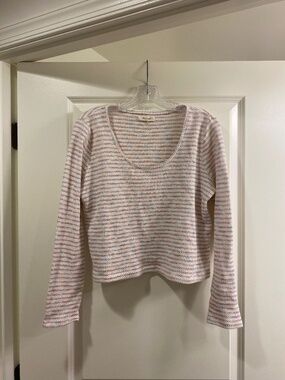 Madewell multicolor stripe long sleeve top, L